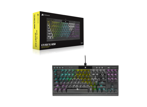 מקלדת גיימינג מכנית CORSAIR K70 RGB TKL CHAMPION — CHERRY MX RED