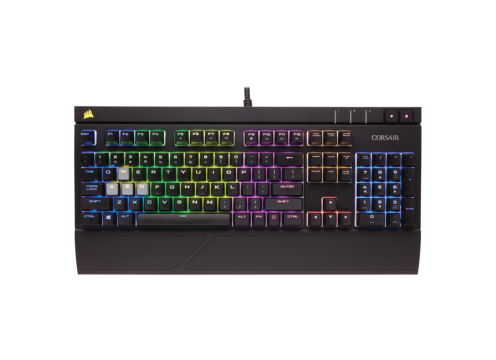 מקלדת גיימינג מכנית שקטה CORSAIR STRAFE RGB CHERRY MX
