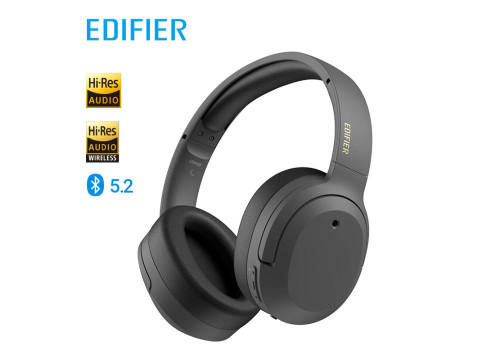 אוזניות קשת אלחוטיות עם ביטול רעשים אקטיבי EDIFIER W820NB PLUS צבע אפור