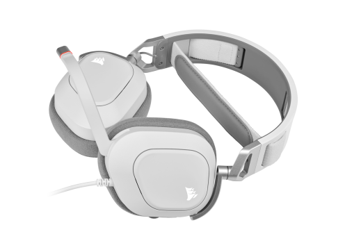 אוזניות גיימינג CORSAIR HS80 RGB USB WIRED - WHITE