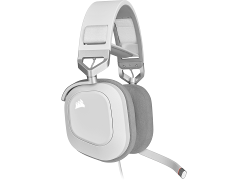 אוזניות גיימינג CORSAIR HS80 RGB USB WIRED - WHITE