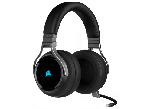 אוזניות גיימינג אלחוטי CORSAIR VIRTUOSO RGB WIRELESS HIGH-FIDELITY — CARBON
