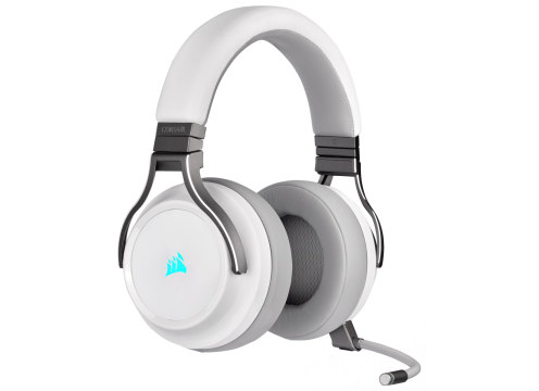 אוזניות גיימינג אלחוטי CORSAIR VIRTUOSO RGB WIRELESS HIGH-FIDELITY — WHITE