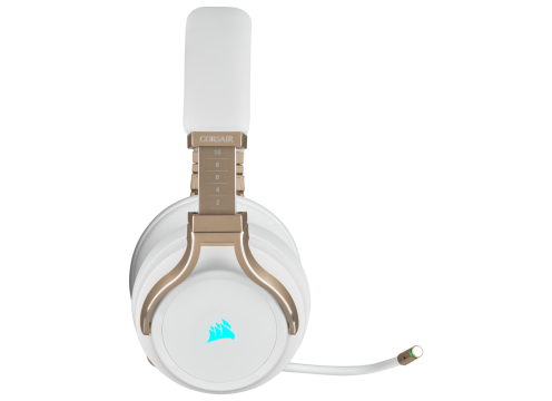 אוזניות גיימינג אלחוטי CORSAIR VIRTUOSO RGB WIRELESS HIGH-FIDELITY — PEARL