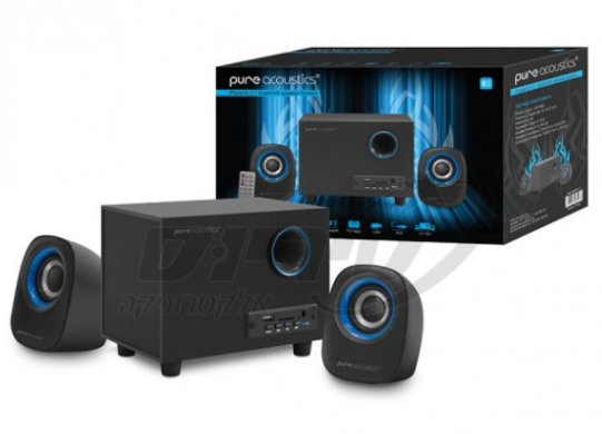 רמקולים למחשב 2.1 בלוטוס עם סאב 3" מבית Pure Acoustics