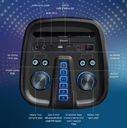 בידורית 2500W כולל 2 מיקרופונים אלחוטיים DOME CLUB-180 