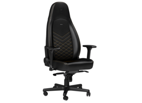 כיסא גיימינג NOBLECHAIRS ICON BLACK/GOLD בצבע שחור/זהב