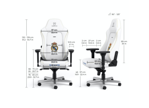 כיסא גיימינג NOBLECHAIRS HERO REAL MADRID EDITION