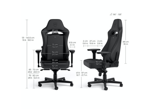 כיסא גיימינג NOBLECHAIRS HERO ST BLACK EDITION בצבע שחור