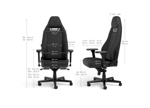 כיסא מנהלים NOBLECHAIRS LEGEND BLACK EDITION בצבע שחור