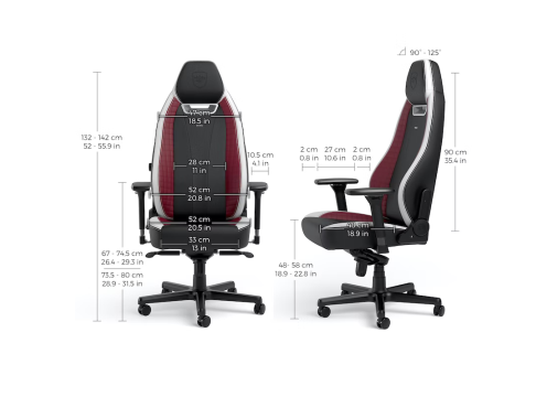 כיסא מנהלים NOBLECHAIRS LEGEND BLACK/WHITE/RED בצבע שחור/לבן/אדום
