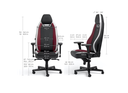 כיסא מנהלים NOBLECHAIRS LEGEND BLACK/WHITE/RED בצבע שחור/לבן/אדום