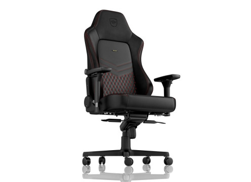 כיסא גיימינג עור אמיתי NOBLECHAIRS HERO REAL LEATHER BLACK/RED בצבע שחור/ אדום