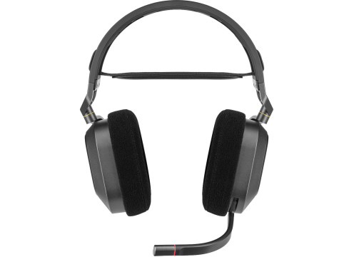 CORSAIR HS80 RGB WIRELESS PREMIUM GAMING HEADSET WITH SPATIAL AUDIO — CARBON