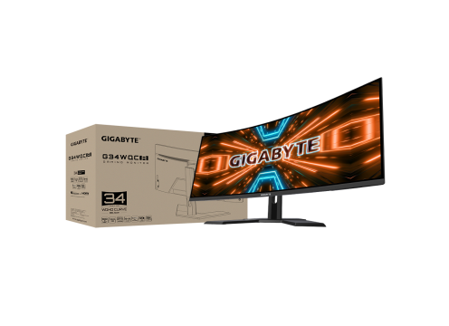 מסך גיימינג קעור GIGABYTE G34WQC-A GAMING MONITOR 34" WQHD 144HZ 1MS