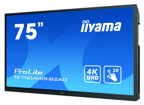 מסך מגע אינטראקטיבי בגודל 75 אינצ' IIYAMA 75" PROLITE IPS 20PT TOUCH 4K INTERACTIVE