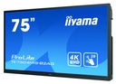 מסך מגע אינטראקטיבי בגודל 75 אינצ' IIYAMA 75" PROLITE IPS 20PT TOUCH 4K INTERACTIVE