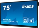 מסך מגע אינטראקטיבי בגודל 75 אינצ' IIYAMA 75" PROLITE IPS 40PT TOUCH 4K INTERACTIVE
