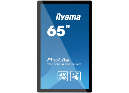 IIYAMA 65" PROLITE 50PT OPEN FRAME PCAP TOUCH 4K 8MS MONITOR