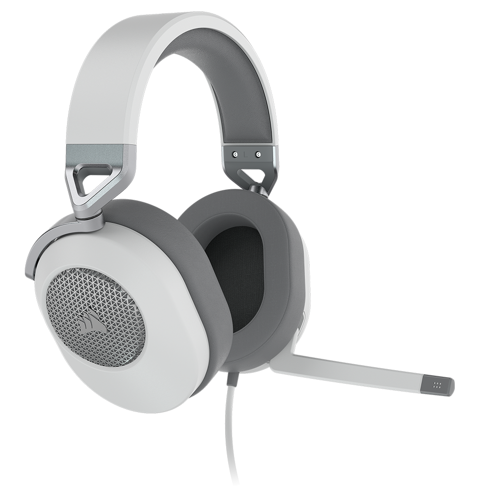 אוזניות גיימינג CORSAIR HS65 SURROUND 7.1 – לבן