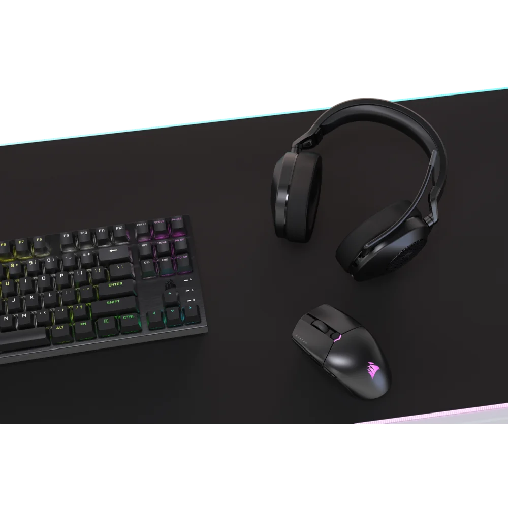 אוזניות גיימינג אלחוטיות CORSAIR HS65 SURROUND 7.1 – שחור