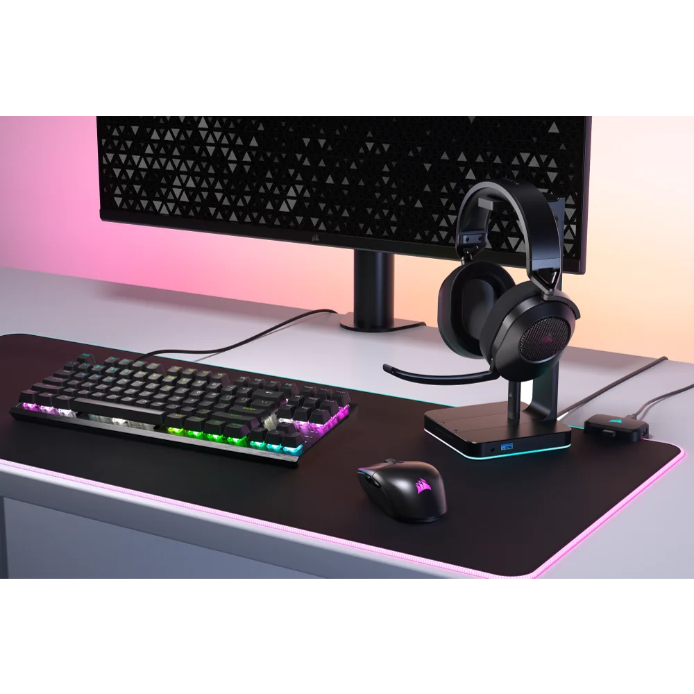 אוזניות גיימינג אלחוטיות CORSAIR HS65 SURROUND 7.1 – שחור
