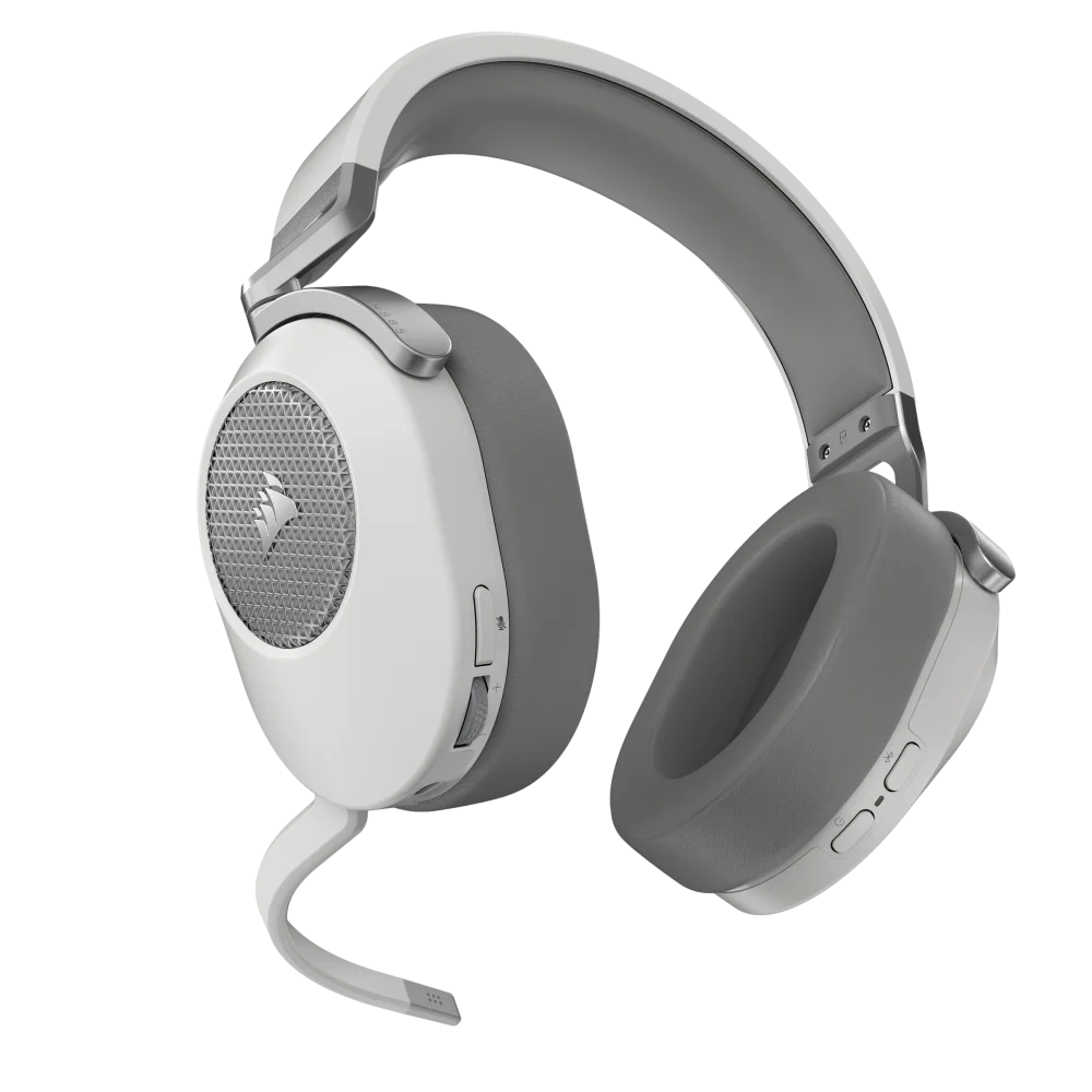 אוזניות גיימינג אלחוטיות CORSAIR HS65 SURROUND 7.1 – לבן