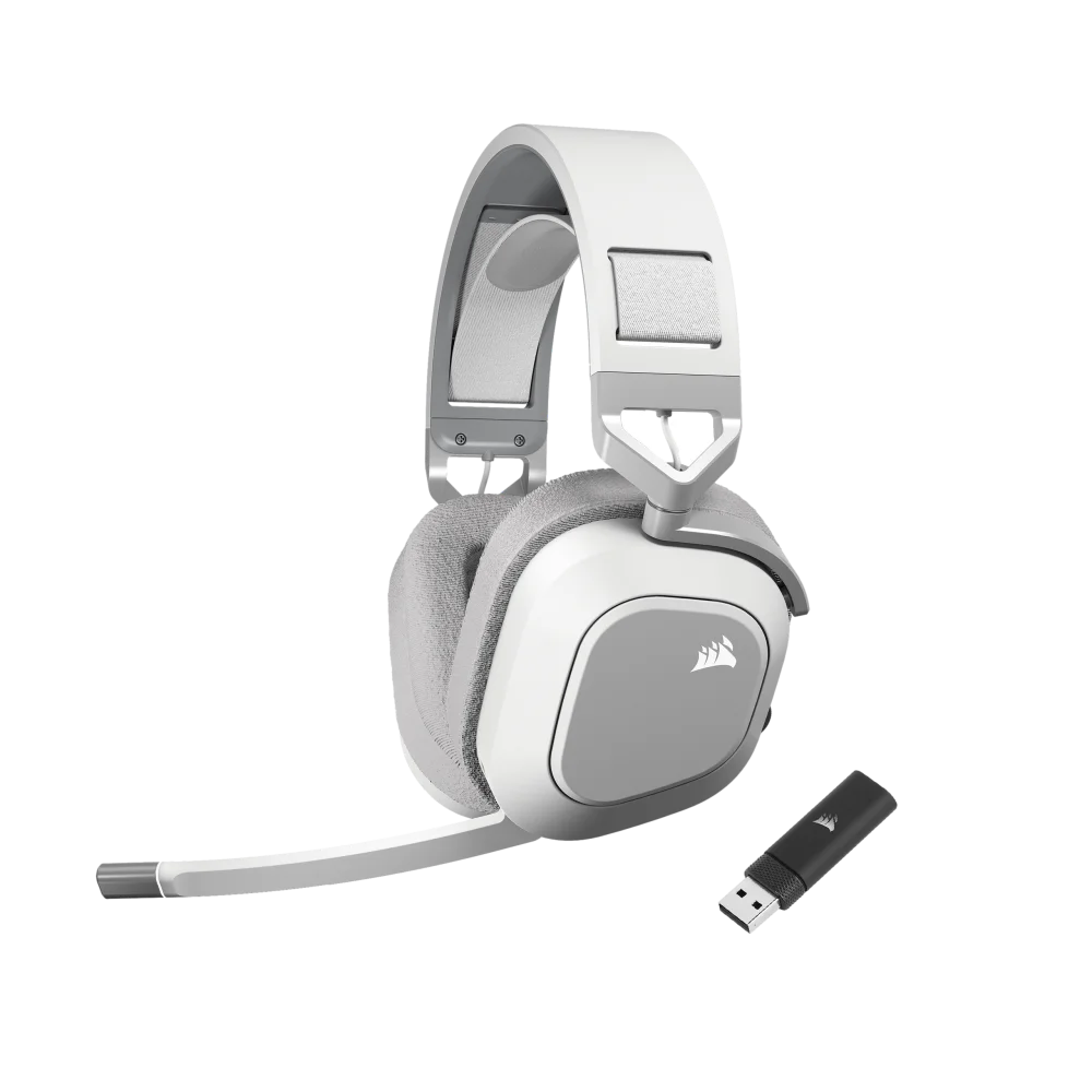 אוזניות גיימינג אלחוטיות CORSAIR HS80 MAX WIRELESS White