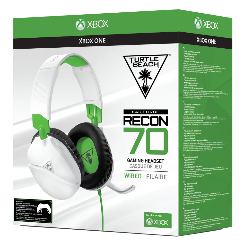אוזניות גיימינג TURTLE BEACH RECON 70 FOR XBOX – לבן-ירוק