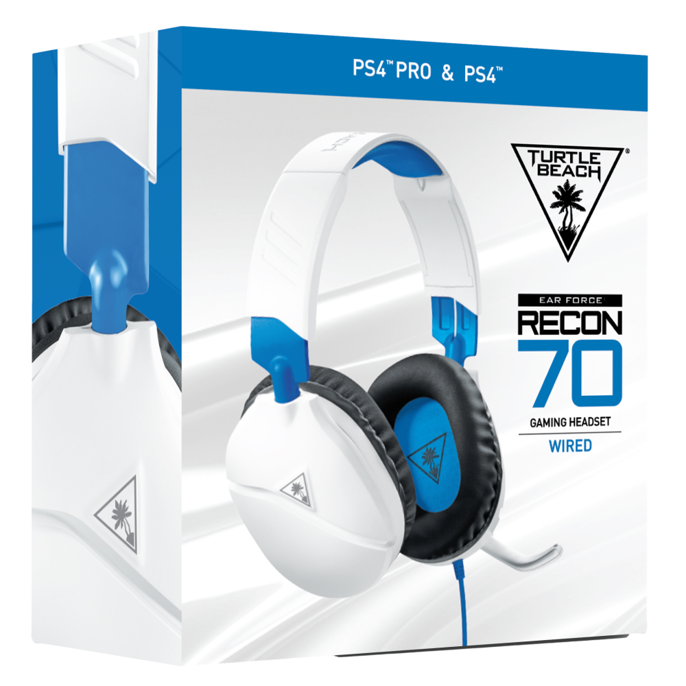 אוזניות גיימינג TURTLE BEACH RECON 70 FOR PlayStation – לבן כחול