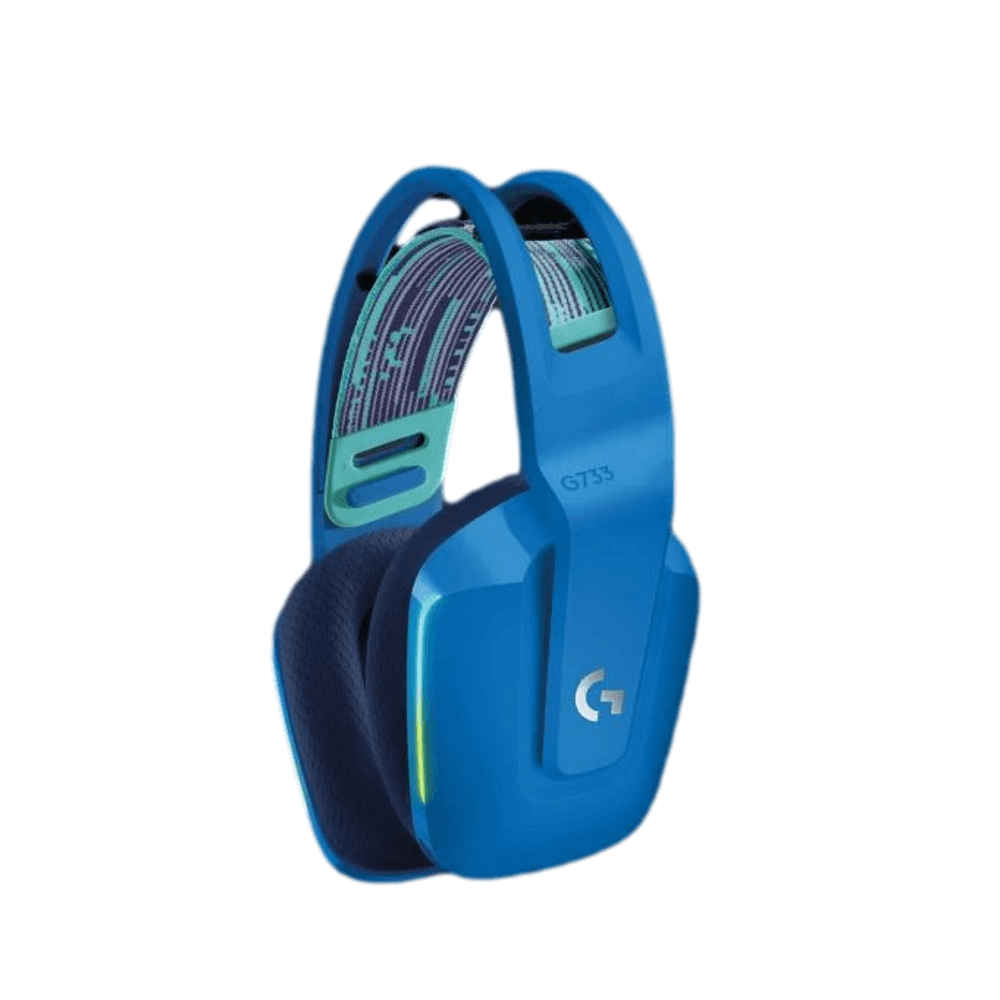 אוזניות גיימינג אלחוטיות מבית LOGITECH דגם G733 LIGHTSPEED RGB HEADSET בצבע כחול