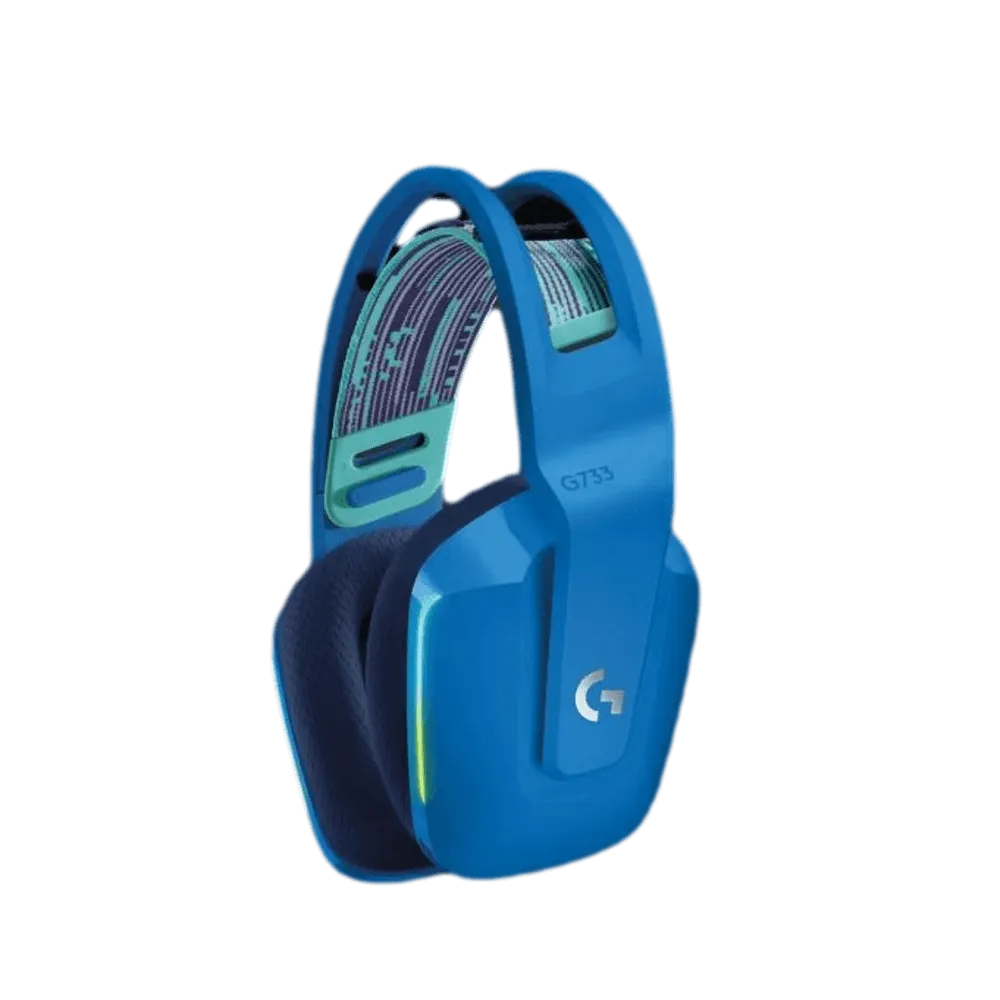 אוזניות גיימינג אלחוטיות מבית LOGITECH דגם G733 LIGHTSPEED RGB HEADSET בצבע כחול