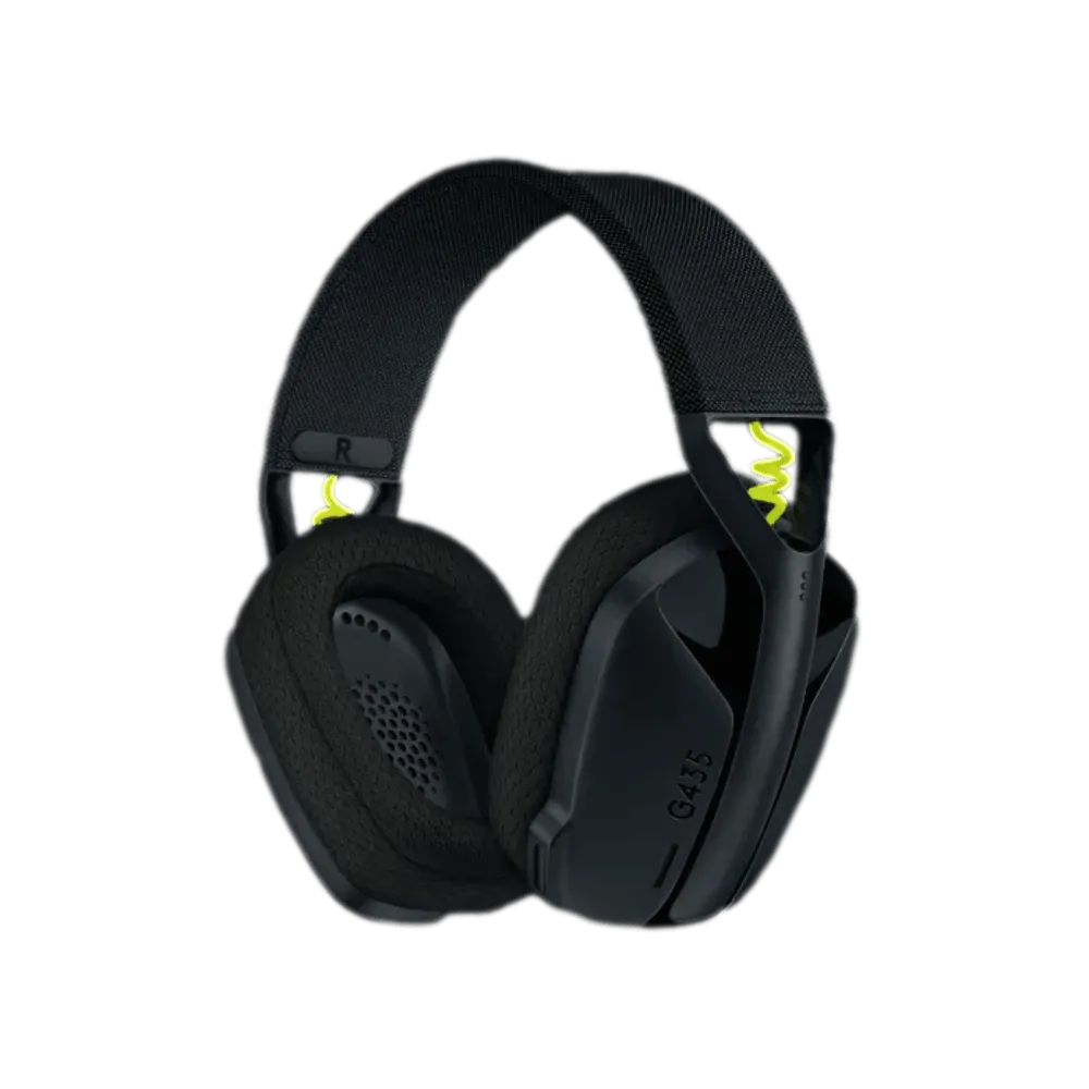 אוזניות אלחוטיות בצבע שחור דגם Logitech G435 Wireless