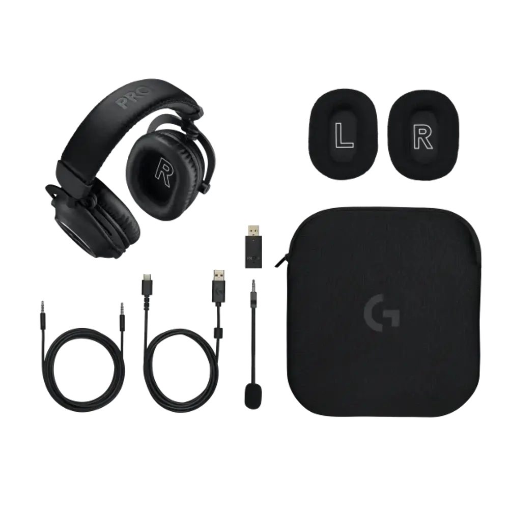 אוזניות גיימינג אלחוטיות PRO X 2 LIGHTSPEED Logitech G- צבע שחור