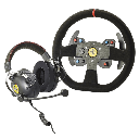 ערכת אוזניות + הגה מירוצים לפלטפורמות מרובות של Thrustmaster