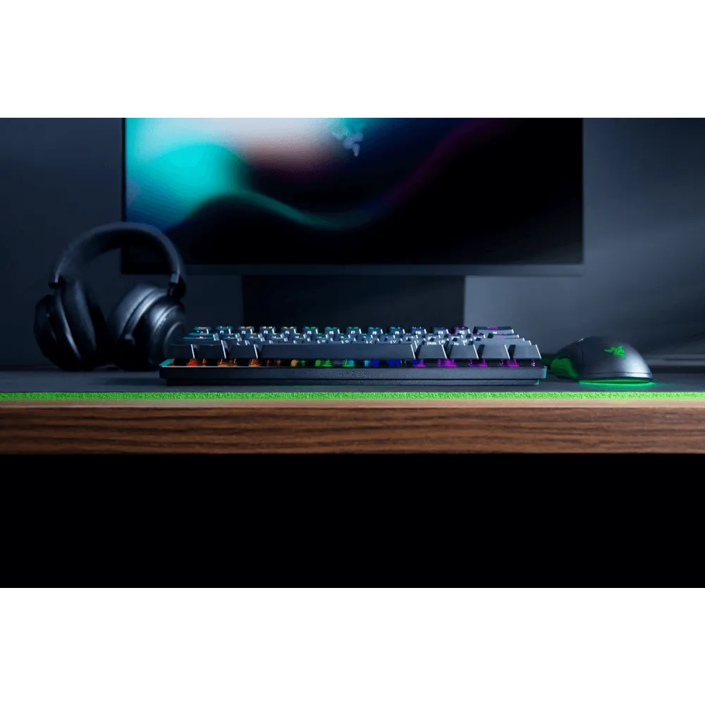 מקלדת אופטית צבע לבן RAZER HUNTSM MINI RED.S