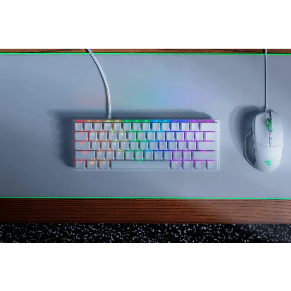 מקלדת אופטית צבע לבן RAZER HUNTSM MINI RED.S