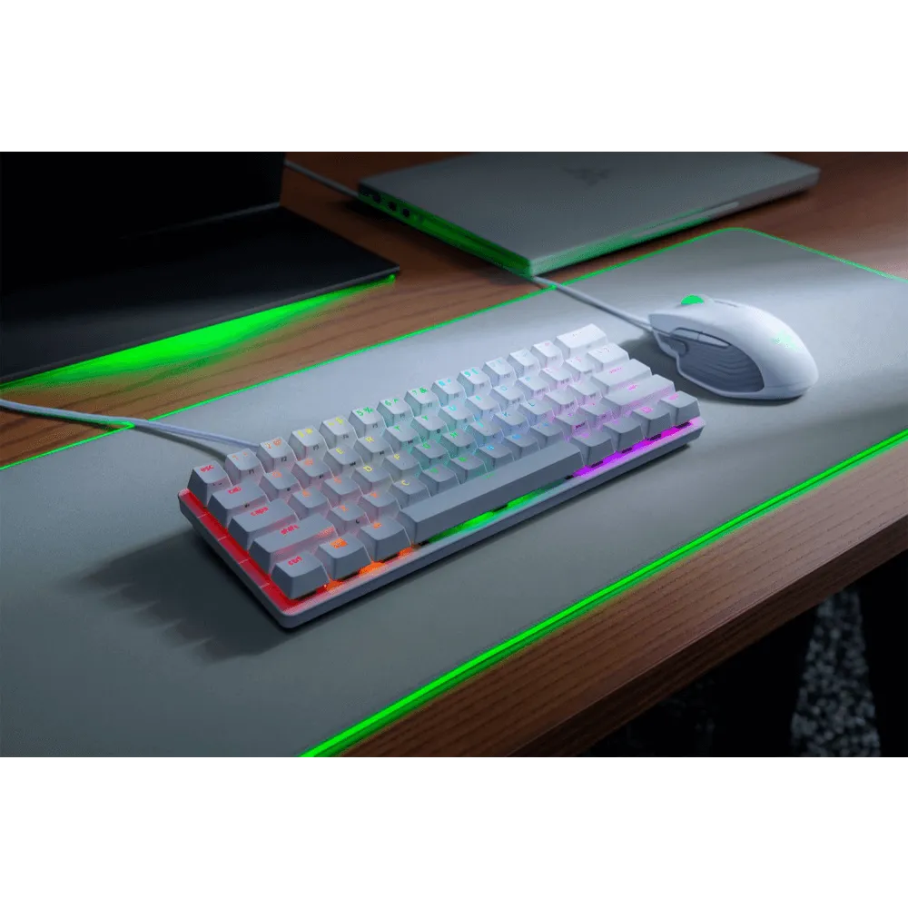 מקלדת אופטית צבע לבן RAZER HUNTSM MINI RED.S