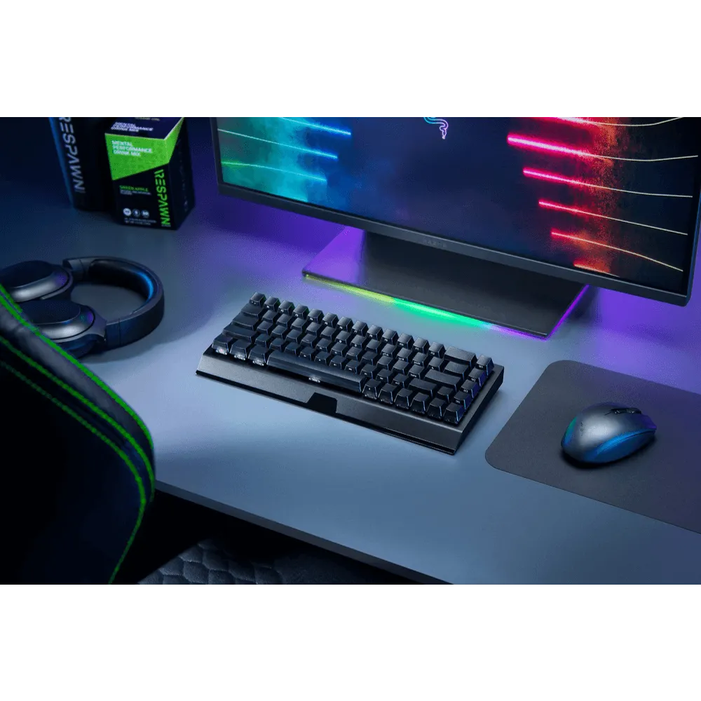 מקלדת מכנית אלחוטית Razer BlackWidow V3 Mini HyperSpeed - Green Switch