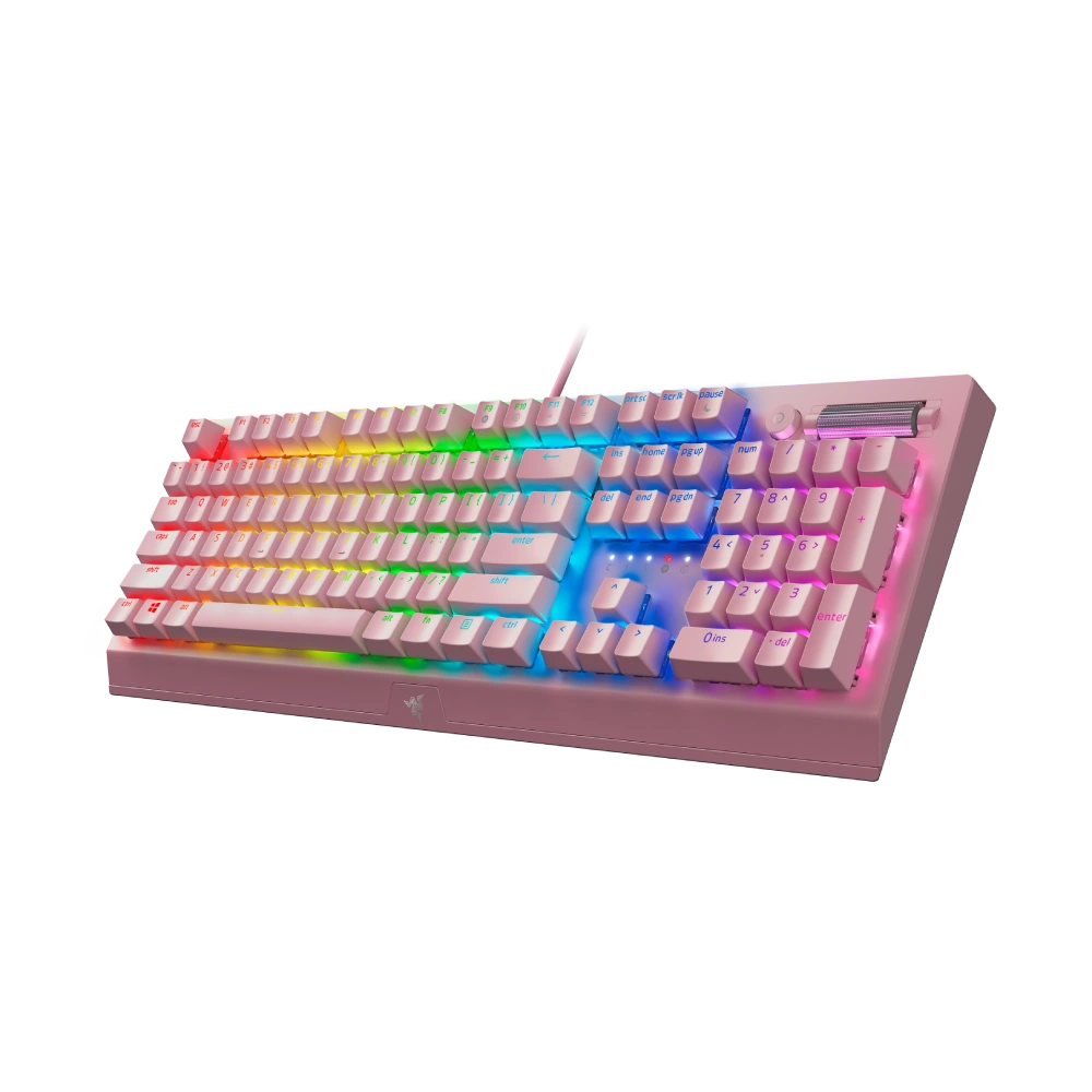 מקלדת מכאנית Razer BlackWidow V3 (Green Switch) ורוד