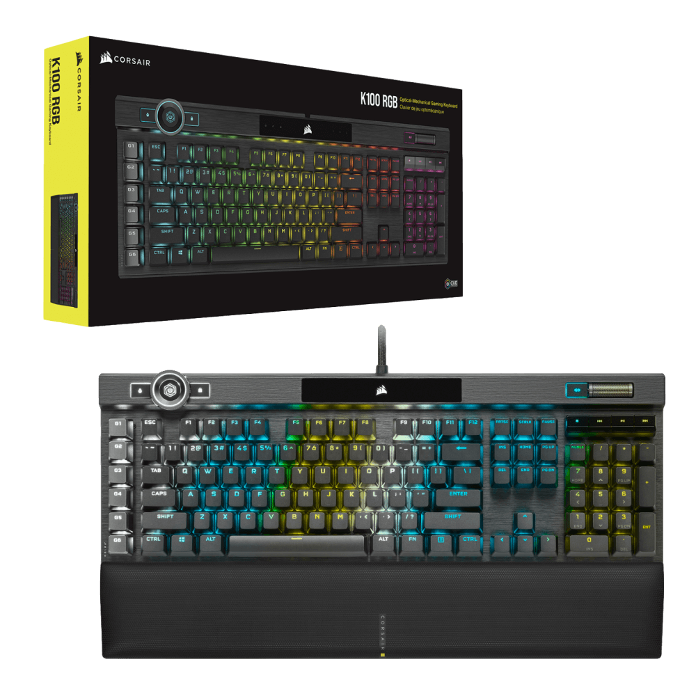 מקלדת גיימינג מכנית K100 CORSAIR OPX Switch — Black