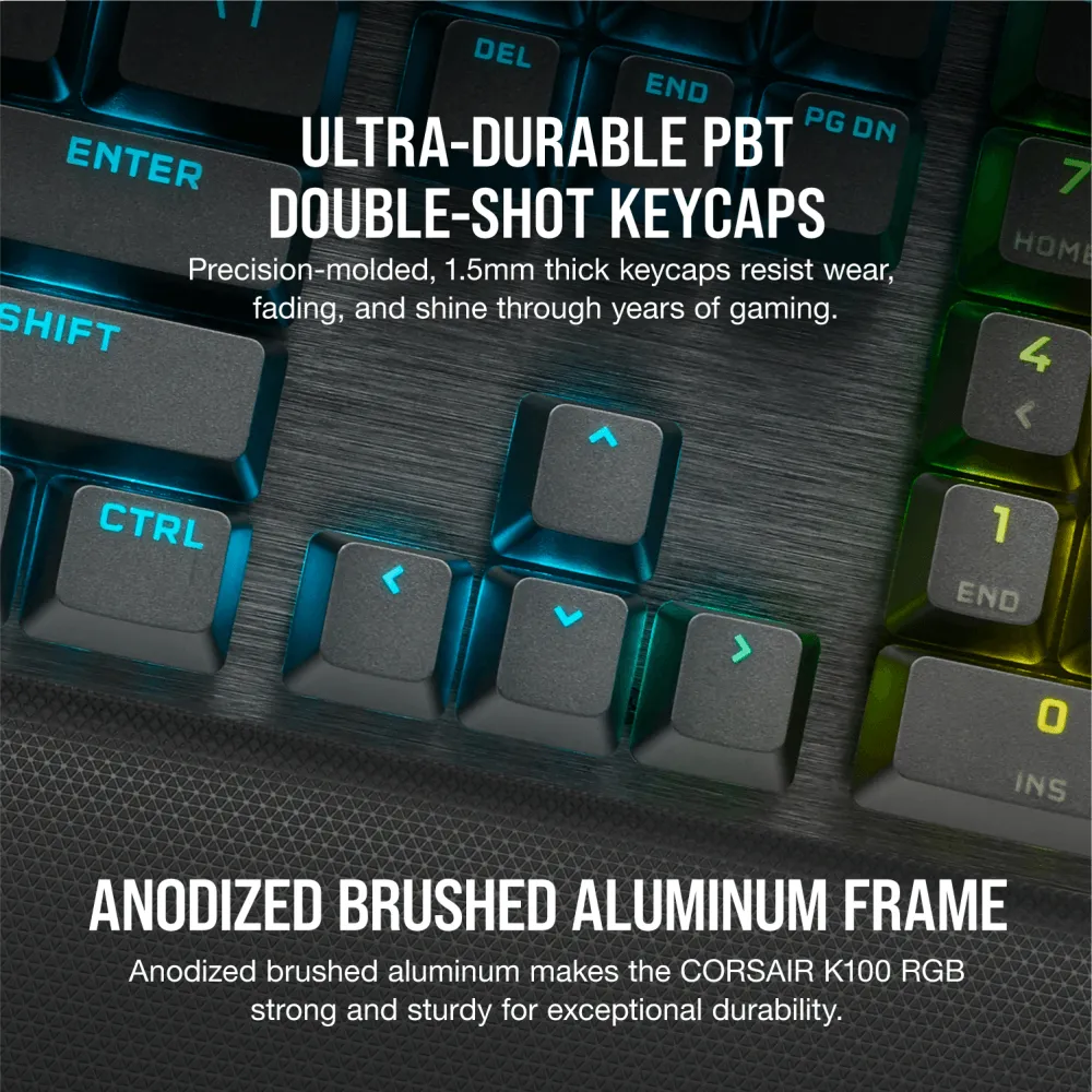 מקלדת גיימינג מכנית K100 CORSAIR OPX Switch — Black