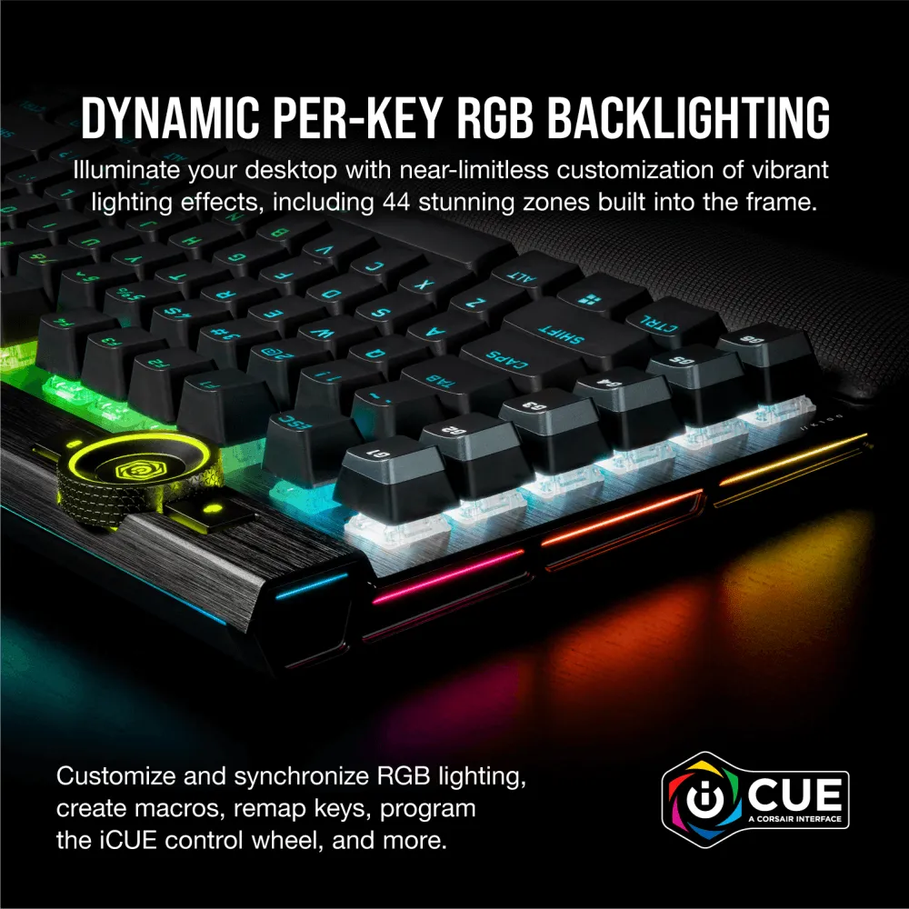 מקלדת גיימינג מכנית K100 CORSAIR OPX Switch — Black