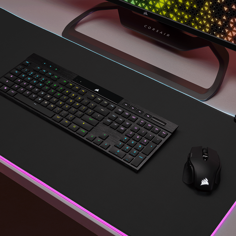 מקלדת גיימינג אלחוטית דקה CORSAIR K100 AIR WIRELESS Ultra-Thin