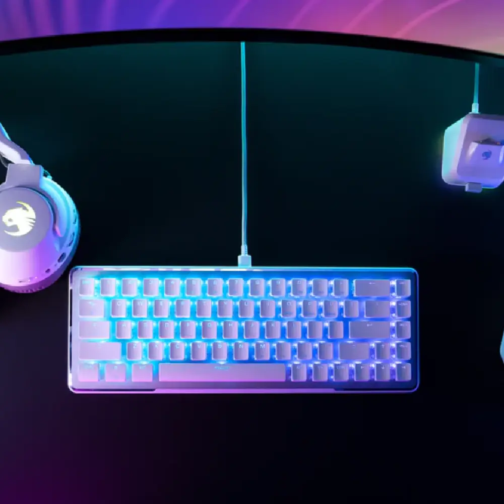 מקלדת גיימינג ROCCAT VULCAN II Mini 65% – לבן
