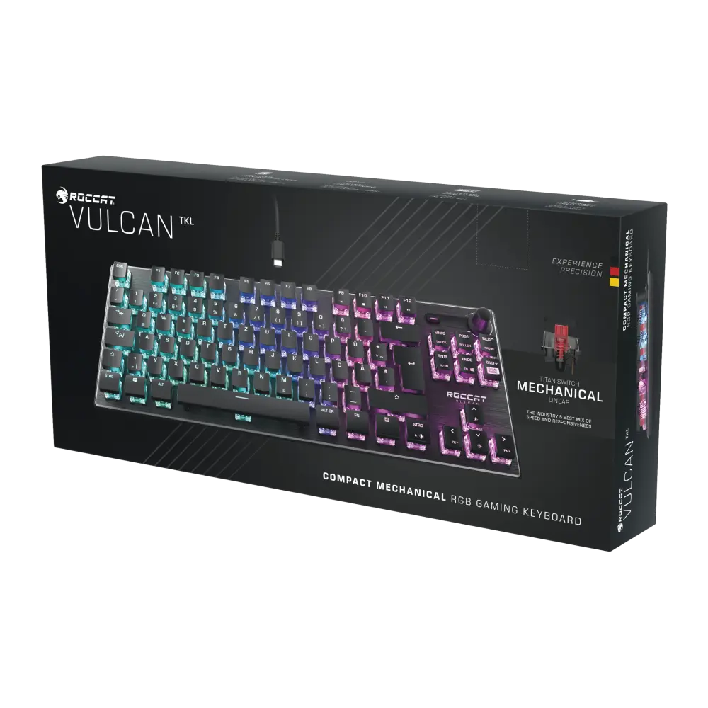 מקלדת קצרה ROCCAT VULCA TKL AIMO RedS