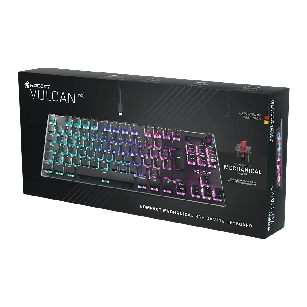 מקלדת קצרה ROCCAT VULCA TKL AIMO RedS