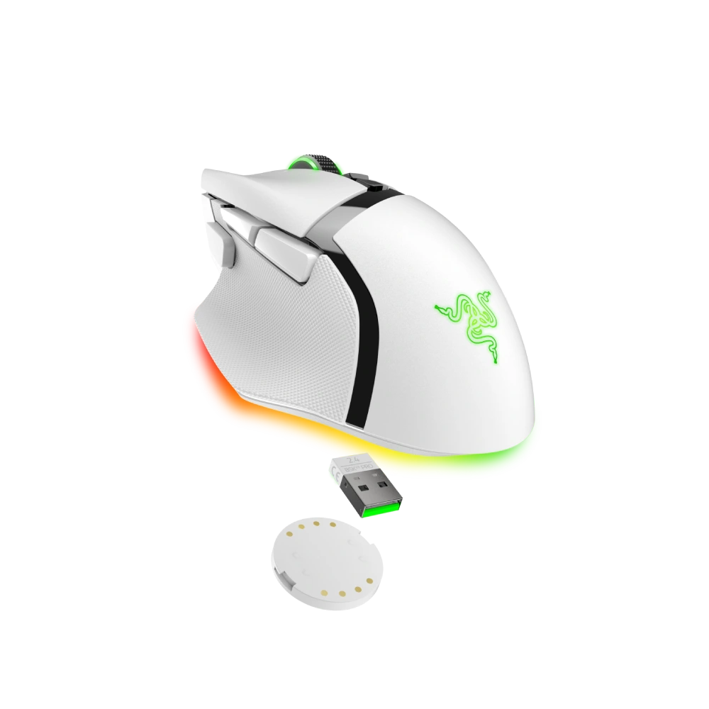 עכבר גיימינג אלחוטי Razer Basilisk V3 Pro צבע לבן