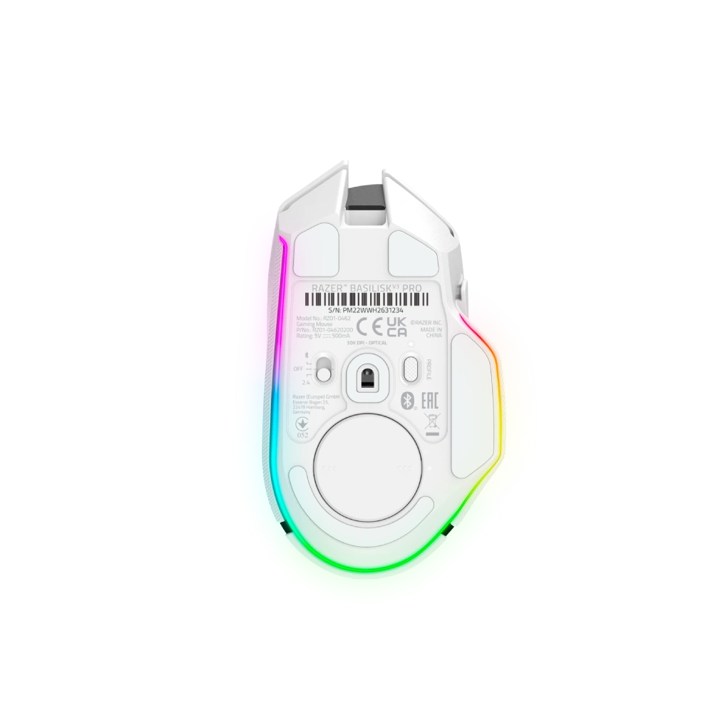 עכבר גיימינג אלחוטי Razer Basilisk V3 Pro צבע לבן