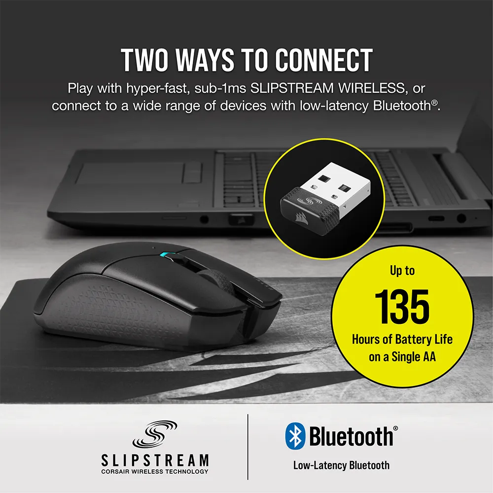 עכבר גיימינג אלחוטי CORSAIR KATAR PRO – שחור